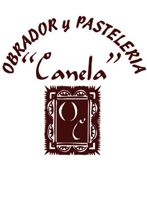 Logotipo Pastelería Obrador Canela. Bollo turco.